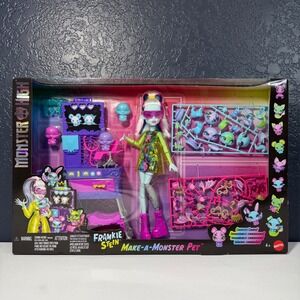 Mattel Monster High Frankie Stein Make-A-Monster Pet Playset OS Multicolor New
